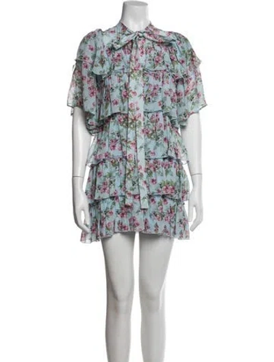 Pre-owned Giuseppe Di Morabito Silk Mini Dress In Multi
