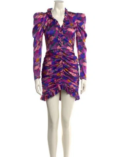 Pre-owned Giuseppe Di Morabito Silk Mini Dress In Purple