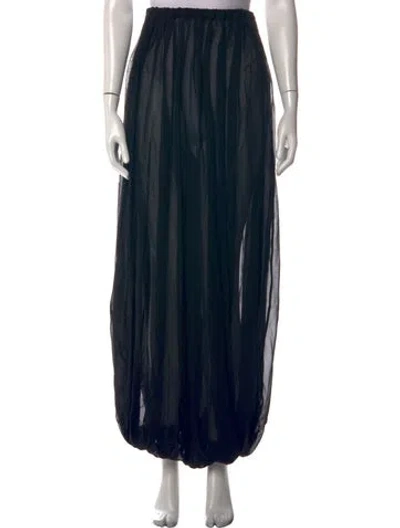 Pre-owned Giuseppe Di Morabito Silk Wide Leg Pants In Black