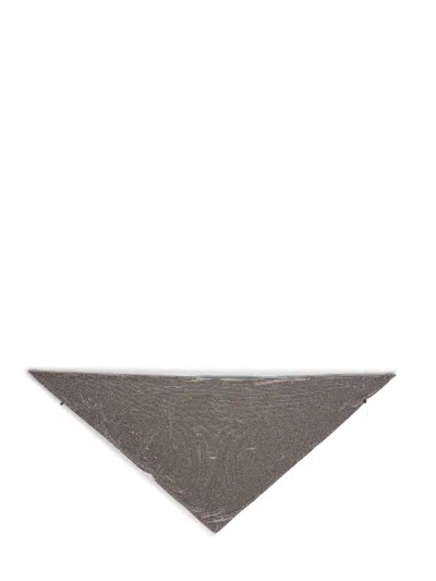 Giuseppe Di Morabito Silver Crystal-embellished Tulle Bandana In Brown