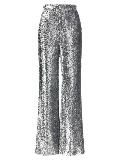 GIUSEPPE DI MORABITO WOMEN SILVER SEQUIN PANTS, 26 LUXURY PANTS FOR WOMEN DARVEYS
