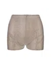 Giuseppe Di Morabito Rhinestone-embellished High-waist Shorts In Silver