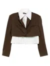 Giuseppe Di Morabito Single-breasted Cropped Jacket In Brown