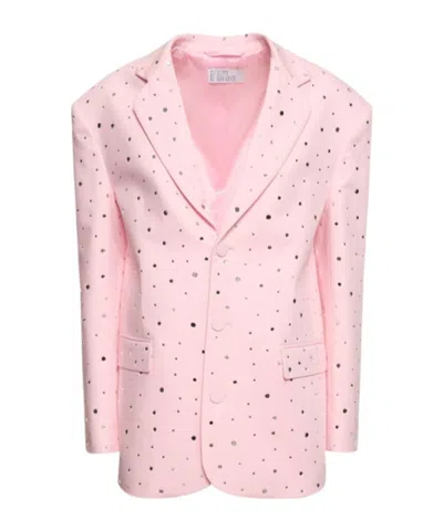Giuseppe Di Morabito Single-breasted Long Sleeve Suit Jacket In Pink