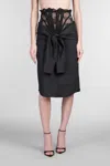 Giuseppe Di Morabito Skirt In Black Cotton In Black