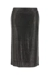 Giuseppe Di Morabito Embellished Knee-length Metallic Textured Skirt In Black