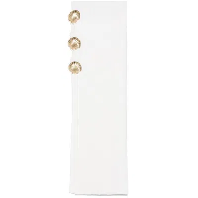 Giuseppe Di Morabito Shell-brooch Skirt In White