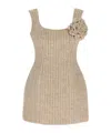 Giuseppe Di Morabito Alpaca Blend Mini Dress With Hourglass Silhouette In Brown