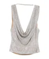Giuseppe Di Morabito Cowl-neck Embellished Top In Gray