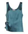 Giuseppe Di Morabito Crystal-embellished Draped Top In Blue