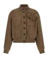 Giuseppe Di Morabito Knitted Flower-embellished Jacket In Green