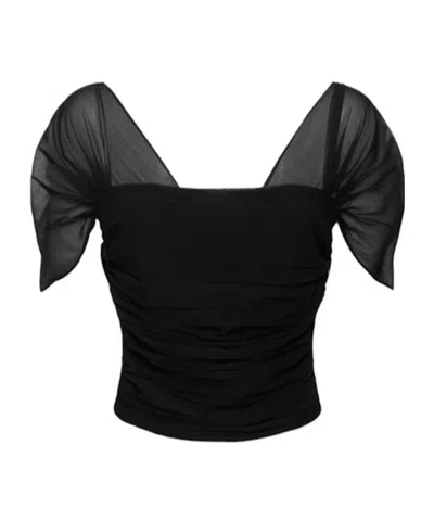 Giuseppe Di Morabito Silk Blend Top In Black