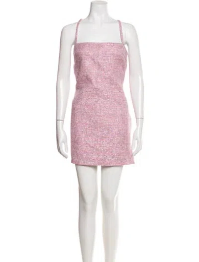 Pre-owned Giuseppe Di Morabito Square Neckline Mini Dress W/ Tags In Pink