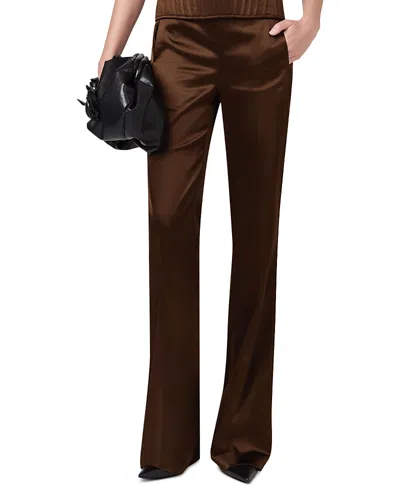 Giuseppe Di Morabito Straight Leg Satin Pants In Brown