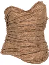 Giuseppe Di Morabito Strapless Corset Top In 金色