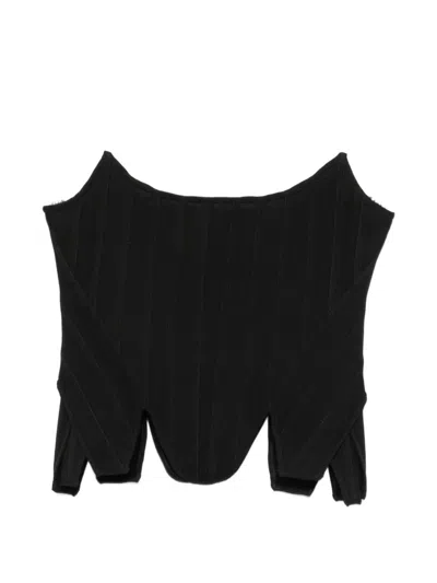 Giuseppe Di Morabito Strapless Corset Top In Black