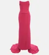 Giuseppe Di Morabito Strapless Crêpe Gown In Fuchsia
