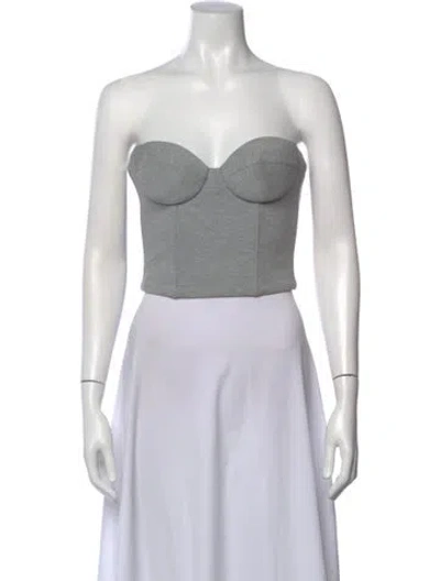 Pre-owned Giuseppe Di Morabito Strapless Crop Top W/ Tags In Neutral