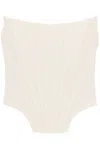 GIUSEPPE DI MORABITO GIUSEPPE DI MORABITO STRAPLESS CROPPED BUSTIER TOP