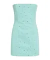 Giuseppe Di Morabito Embellished Strapless Mini Dress In Green