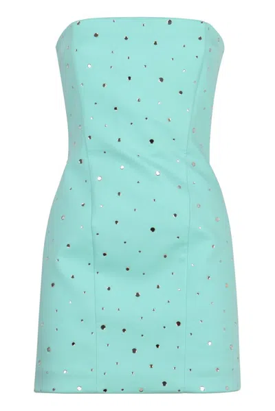 Giuseppe Di Morabito Rhinestone-embellished Slim Fit Mini Dress In Green