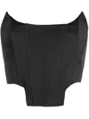 Giuseppe Di Morabito Strapless Satin Corset Top In Black