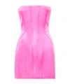Giuseppe Di Morabito Strapless Satin Mini Dress In Pink