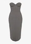 Giuseppe Di Morabito Corset Dress In Gray