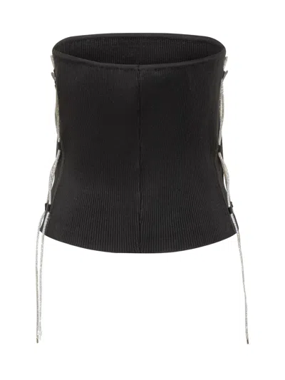Giuseppe Di Morabito Strass Embellished Mini Top In Black