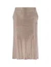 Giuseppe Di Morabito Metallic Finish Skirt With Back Slit And Side Pockets