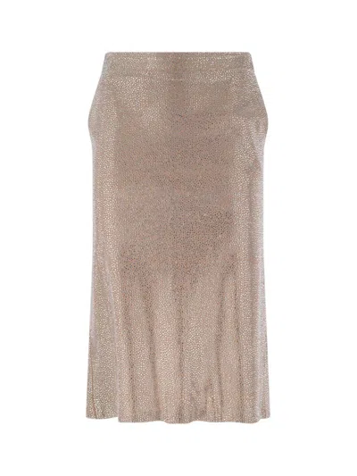 Giuseppe Di Morabito Strass Midi Skirt - Beige
