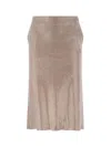Giuseppe Di Morabito Metallic Finish Skirt With Back Slit And Side Pockets