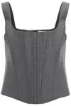 Giuseppe Di Morabito Women's Stretch Wool Corset Top With Nine Words In Grey