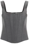 Giuseppe Di Morabito Women's Stretch Wool Corset Top With Nine Words In Grey