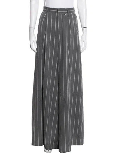 Pre-owned Giuseppe Di Morabito Striped Wide Leg Pants In Grey