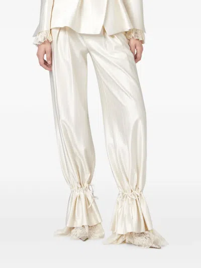 Giuseppe Di Morabito Striped-pattern Drawstring-cuff Trousers In Nude