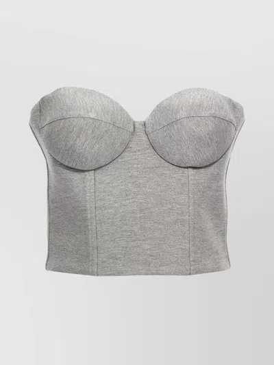 GIUSEPPE DI MORABITO STRUCTURED CUPS CROPPED BUSTIER TOP