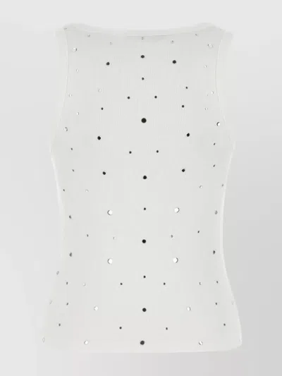 Giuseppe Di Morabito Crystal-embellished Tank Top In White