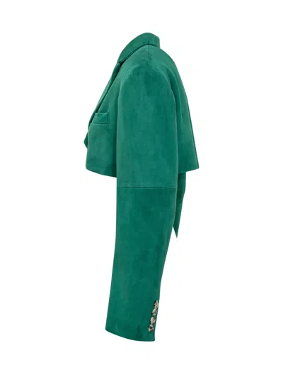 Giuseppe Di Morabito Stylish Structured Jacket - Mini Size In Emerald Green
