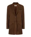 Giuseppe Di Morabito Suede Button Blazer In Brown