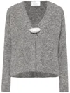 Giuseppe Di Morabito Crystal-embellished Cardigan In Gray