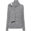 Giuseppe Di Morabito Brooch-detail Sweater In Gray