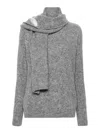 Giuseppe Di Morabito Brooch-detail Sweater In Grey