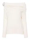 Giuseppe Di Morabito Off-the-shoulder Alpaca-blend Jumper In White
