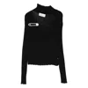 Giuseppe Di Morabito Ribbed Safety-pin Sweater In Black