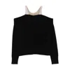 Giuseppe Di Morabito Crystal-embellished Off-shoulder Jumper In Black