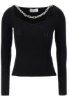 Giuseppe Di Morabito Jewel Chain Sweater In Black