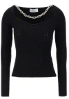 Giuseppe Di Morabito Jewel Chain Sweater In Black