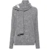 Giuseppe Di Morabito Brooch-detail Sweater In Grey