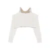 Giuseppe Di Morabito Off-shoulder Button-up Cardigan In Neutral